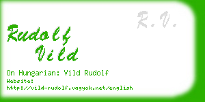 rudolf vild business card